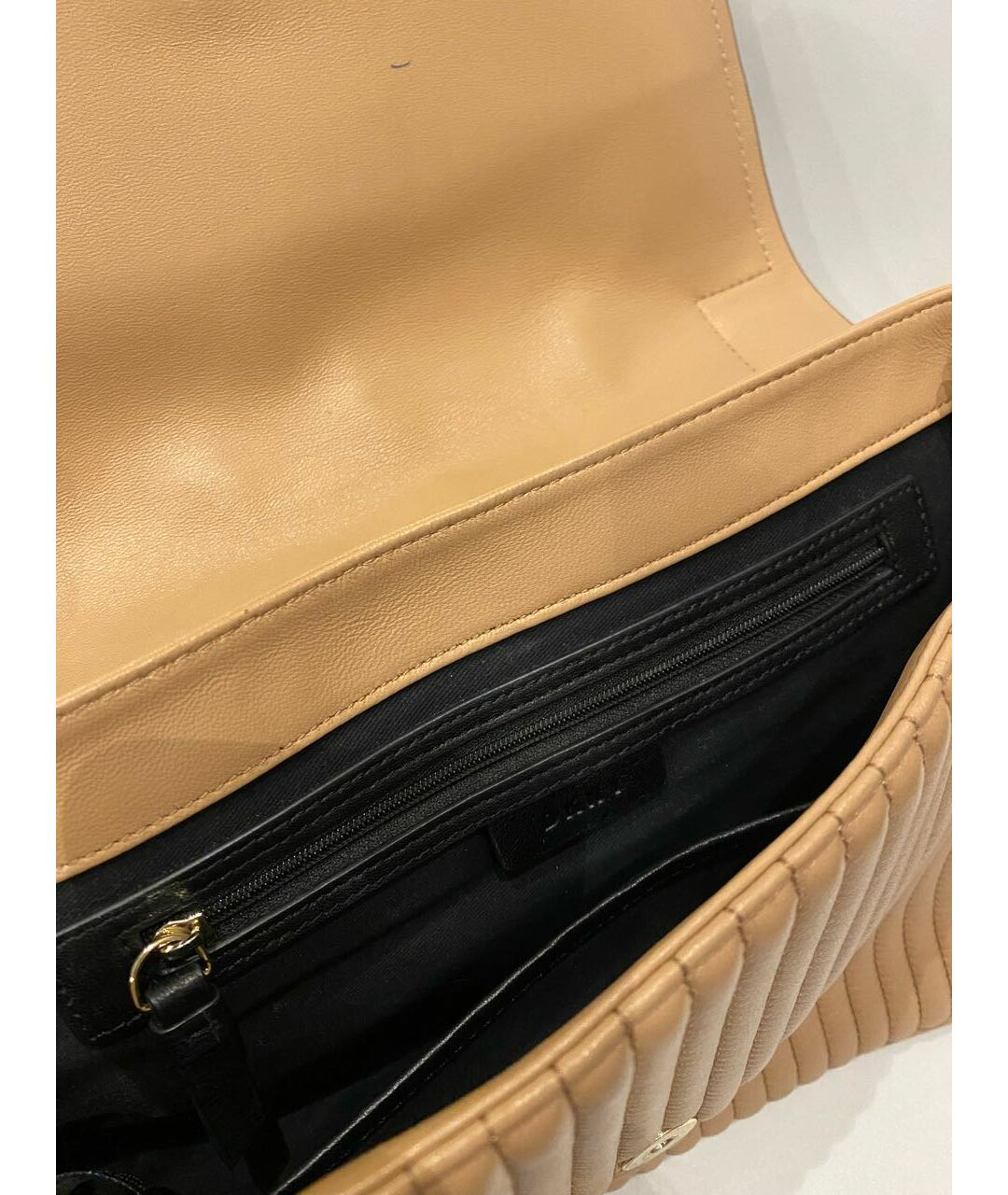DKNY Бежевая кожаная сумка тоут, фото 4
