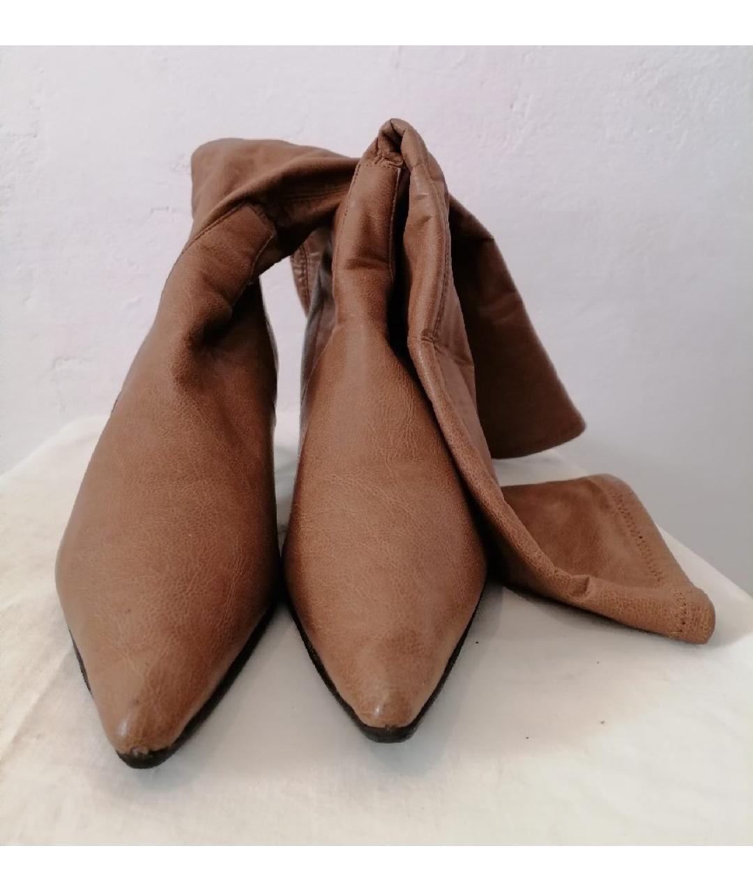 CASADEI Коричневые кожаные сапоги, фото 2