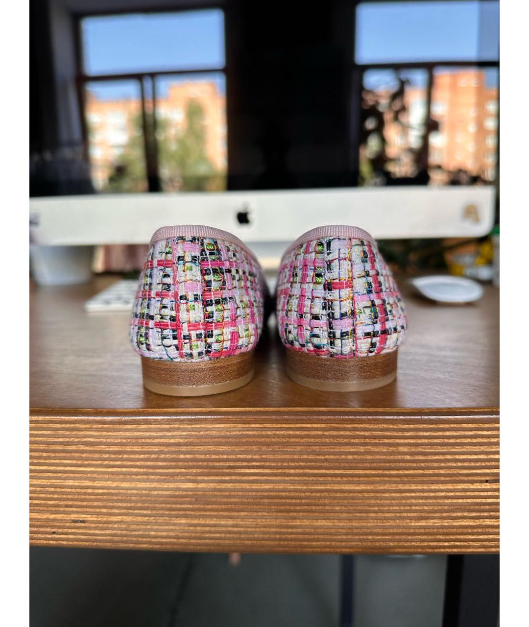CHANEL Розовые кожаные балетки, фото 4