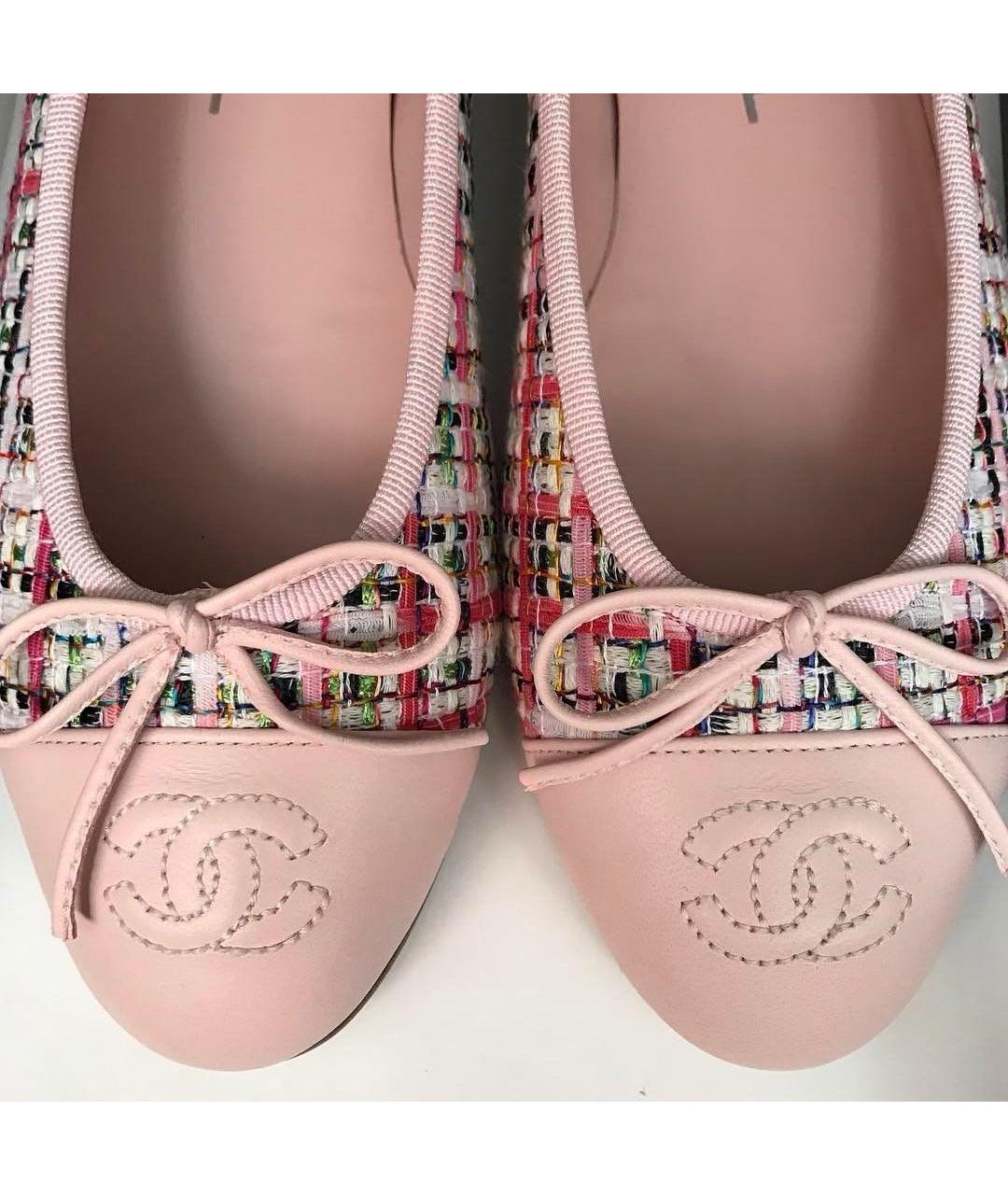 CHANEL Розовые кожаные балетки, фото 8