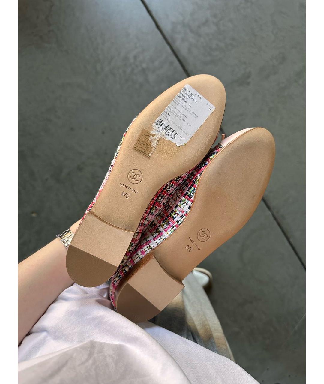 CHANEL Розовые кожаные балетки, фото 5