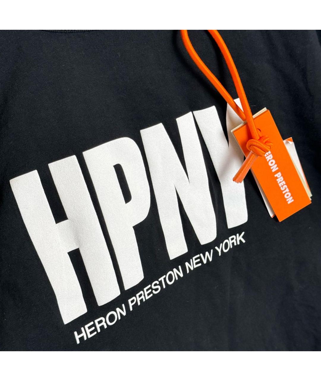 HERON PRESTON Черная хлопковая футболка, фото 4