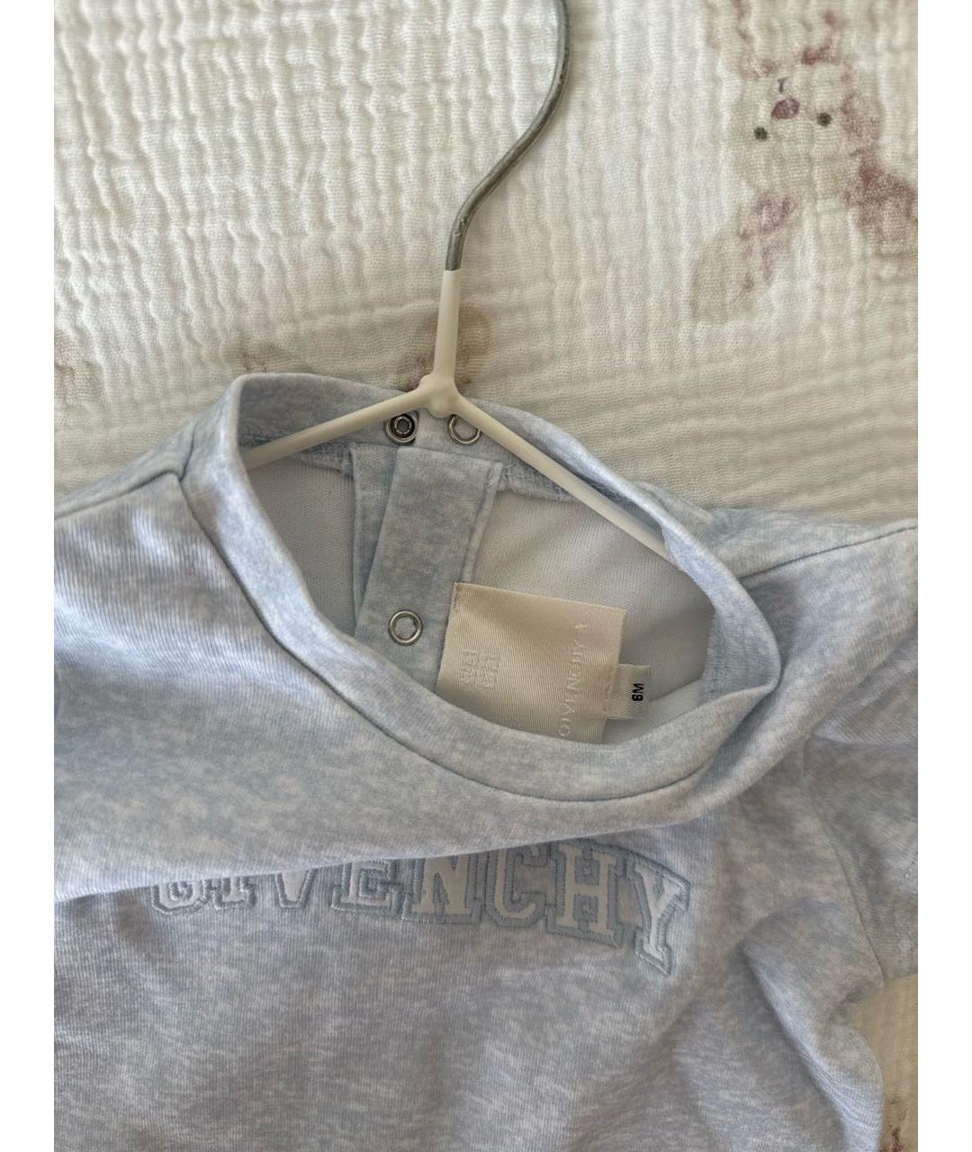 GIVENCHY Голубое хлопковое боди, фото 3