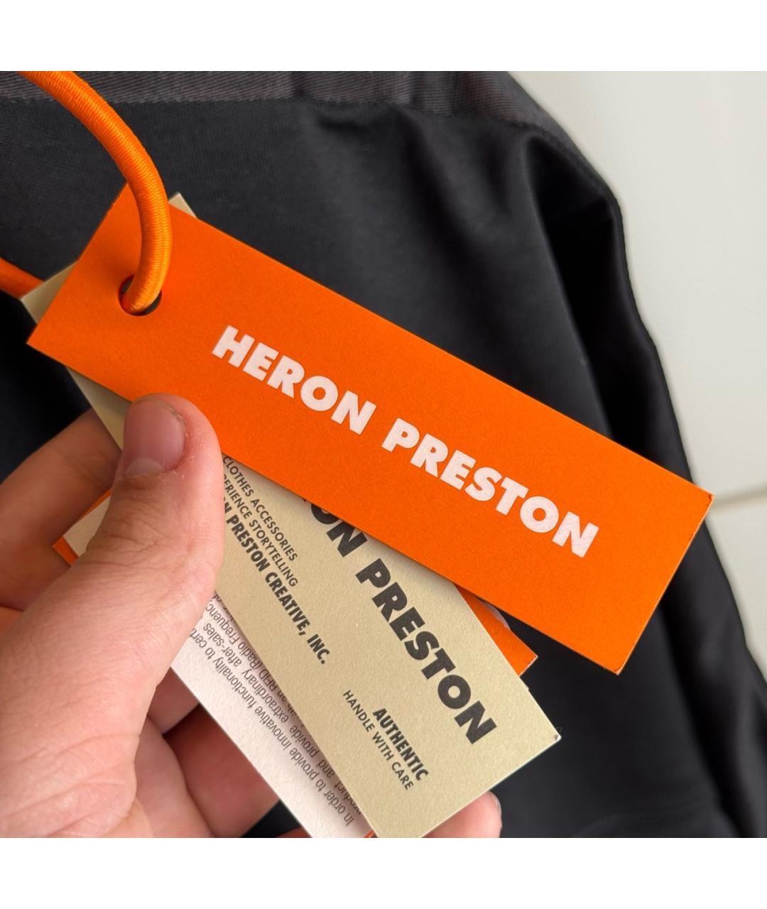 HERON PRESTON Черная полиэстеровая куртка, фото 5