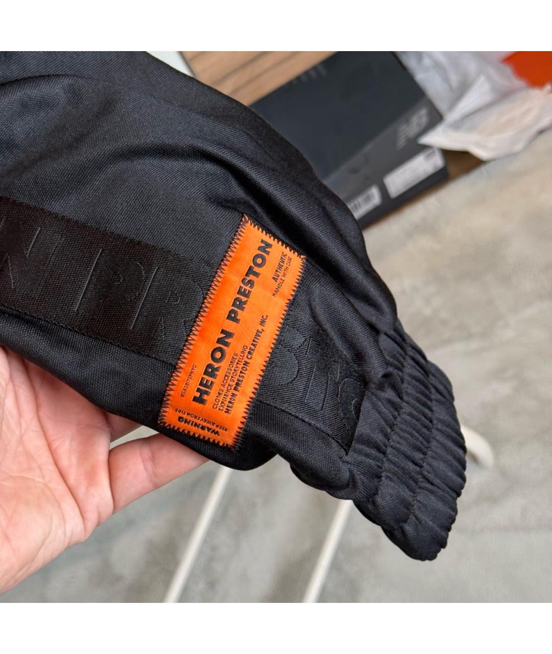 HERON PRESTON Черная полиэстеровая куртка, фото 6