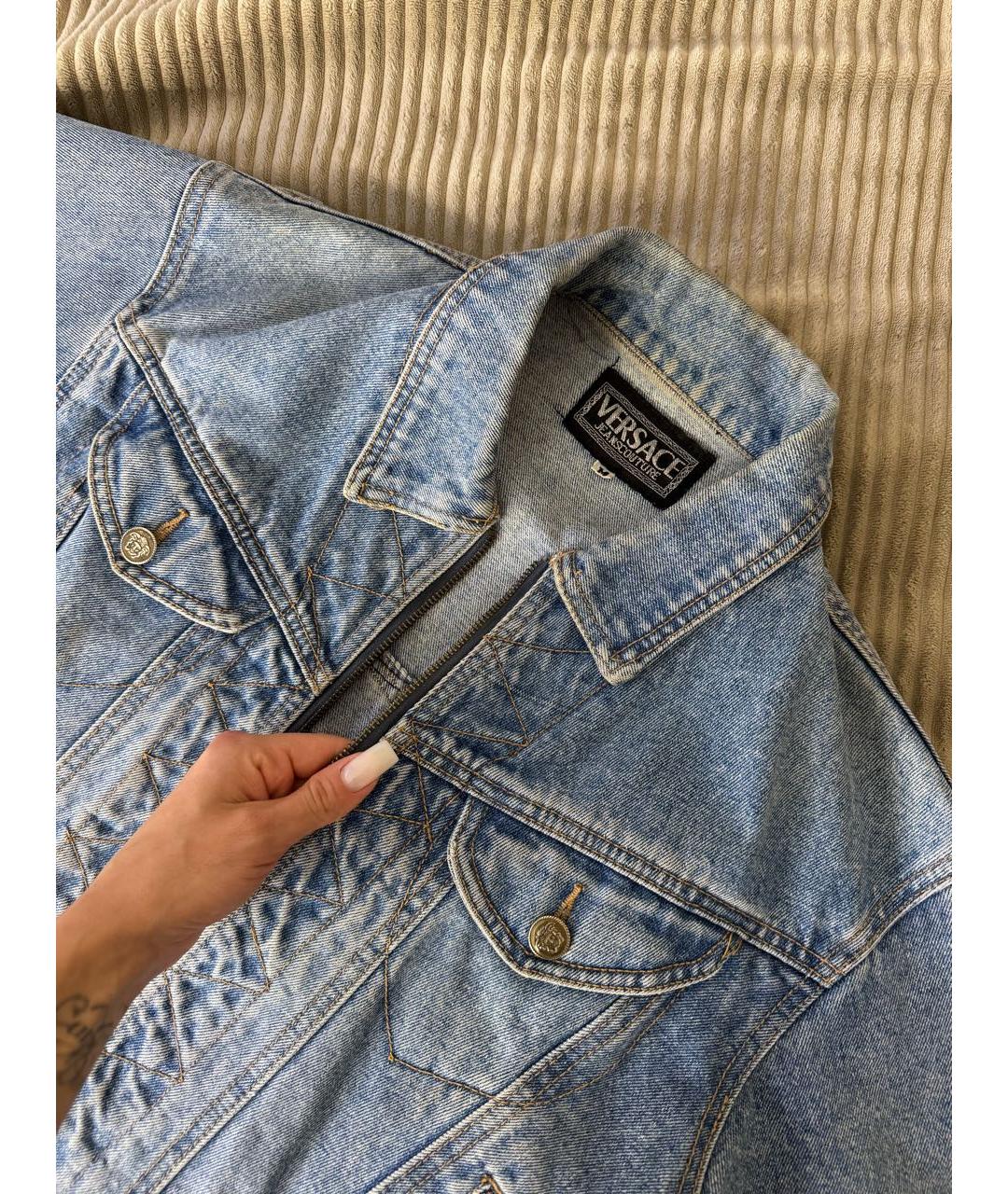 VERSACE JEANS COUTURE Голубая деним куртка, фото 3