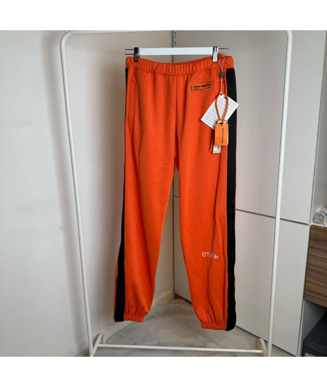 HERON PRESTON Оранжевое полиэстеровые повседневные брюки, фото 2