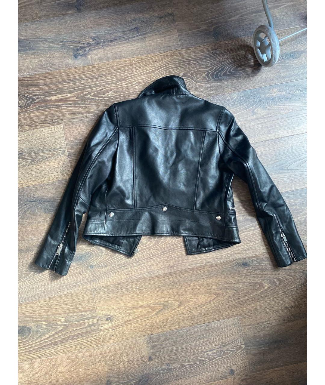 SAINT LAURENT Черная кожаная куртка, фото 2