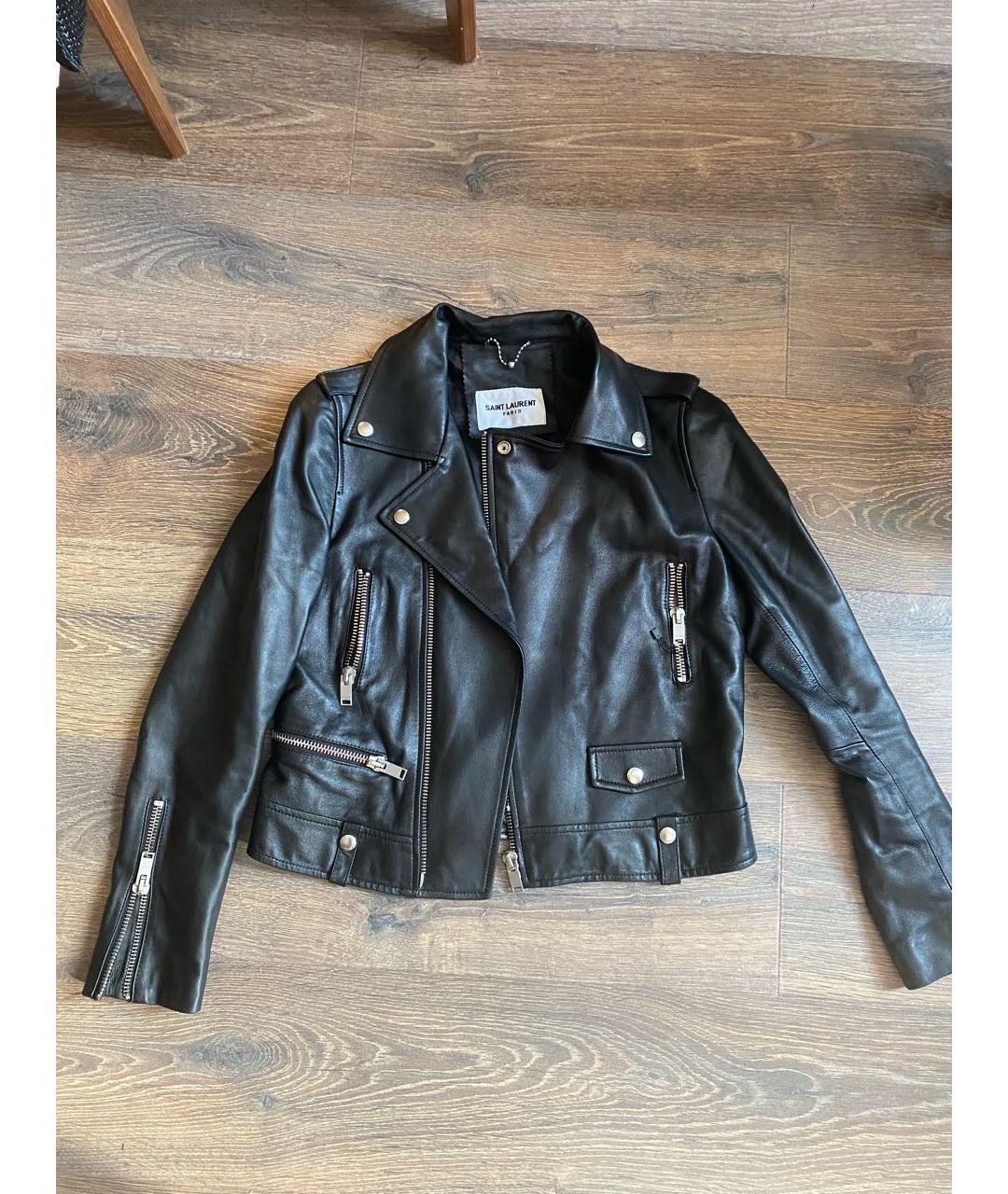 SAINT LAURENT Черная кожаная куртка, фото 7