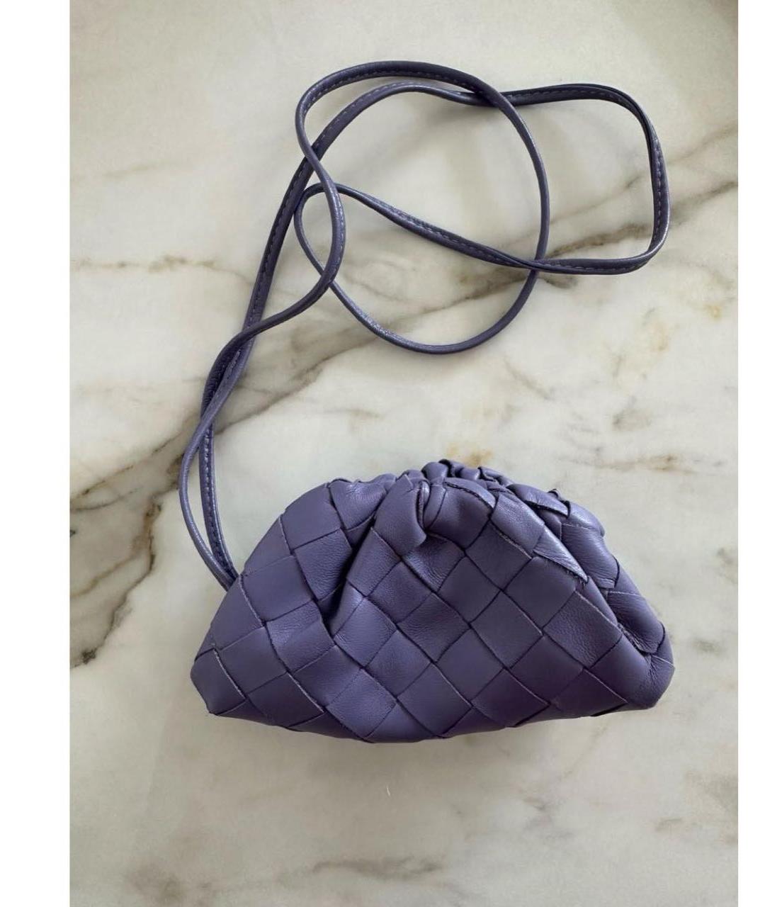 BOTTEGA VENETA Фиолетовая кожаная сумка через плечо, фото 2
