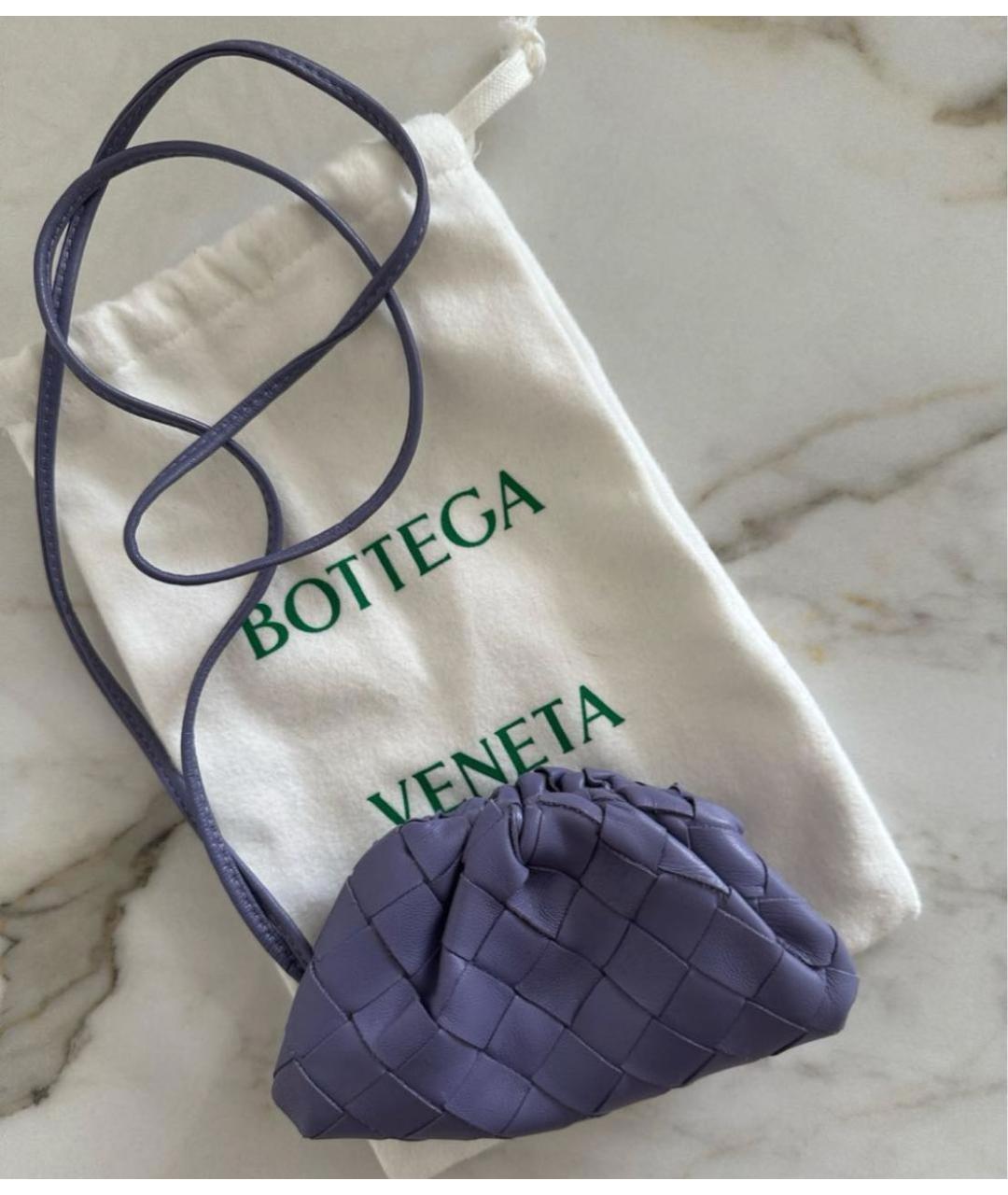 BOTTEGA VENETA Фиолетовая кожаная сумка через плечо, фото 3