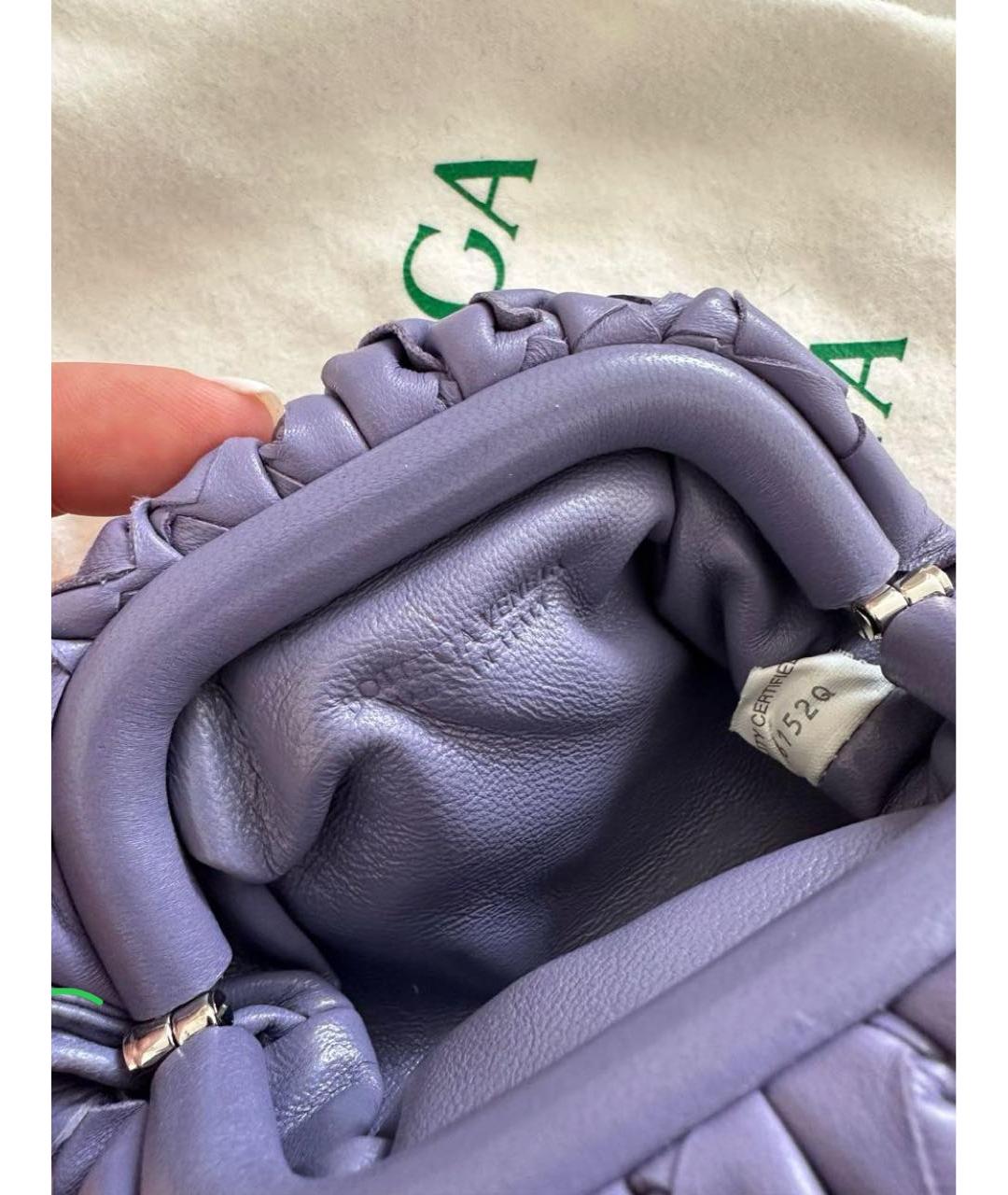 BOTTEGA VENETA Фиолетовая кожаная сумка через плечо, фото 5