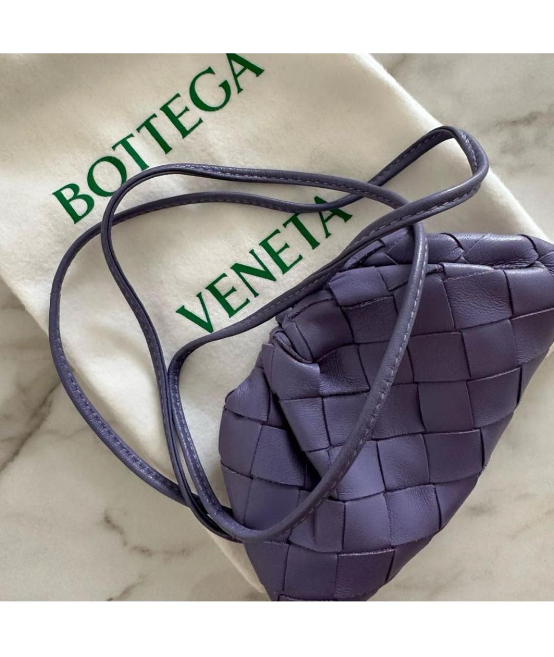 BOTTEGA VENETA Фиолетовая кожаная сумка через плечо, фото 4