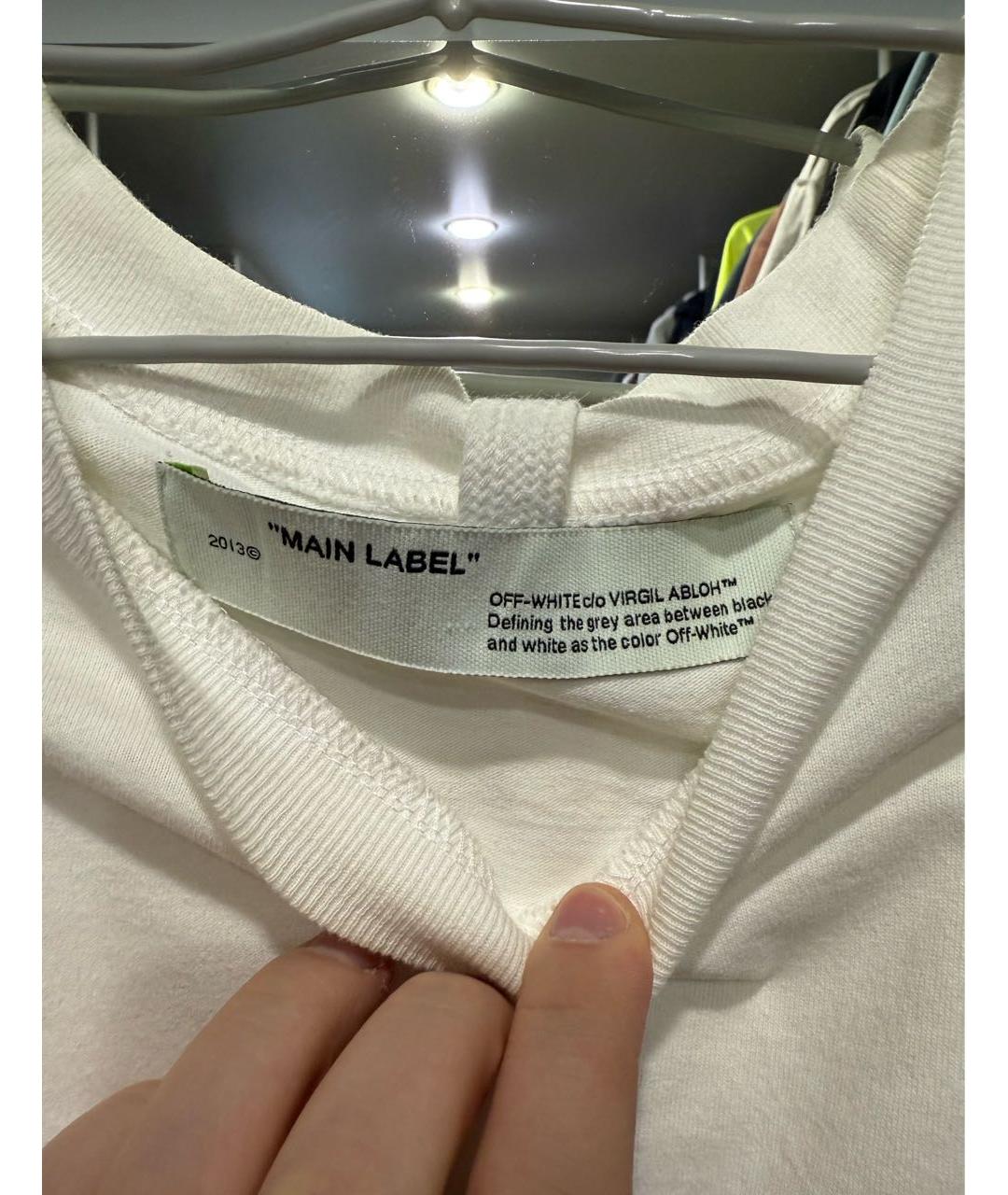 OFF-WHITE Белая футболка, фото 3