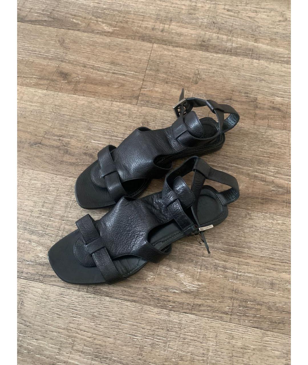 GIVENCHY Черные кожаные сандалии, фото 3