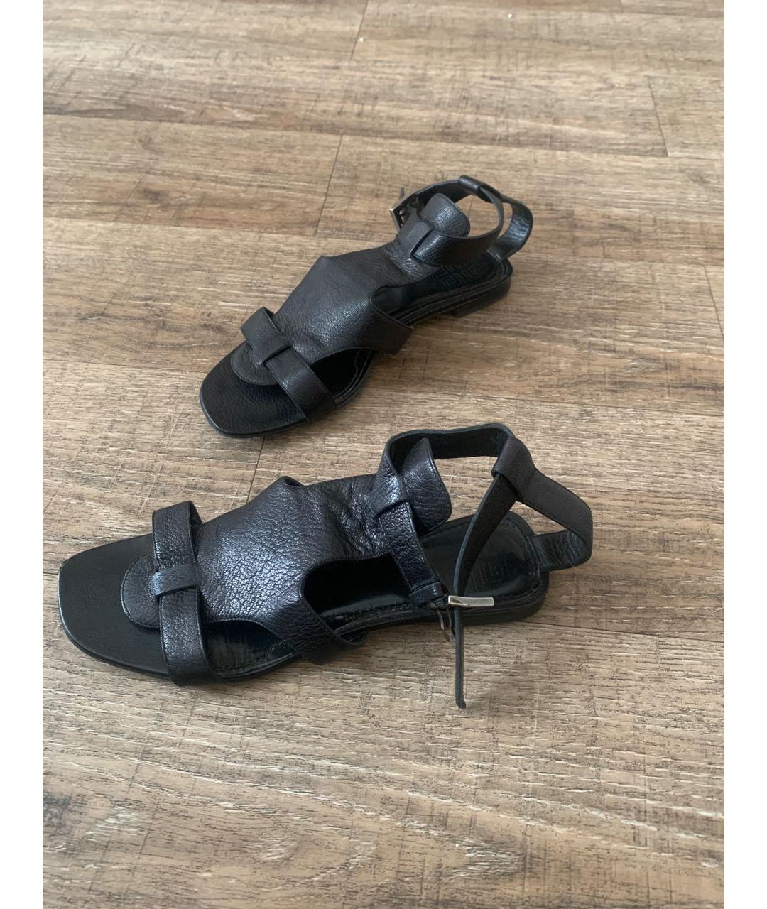 GIVENCHY Черные кожаные сандалии, фото 6