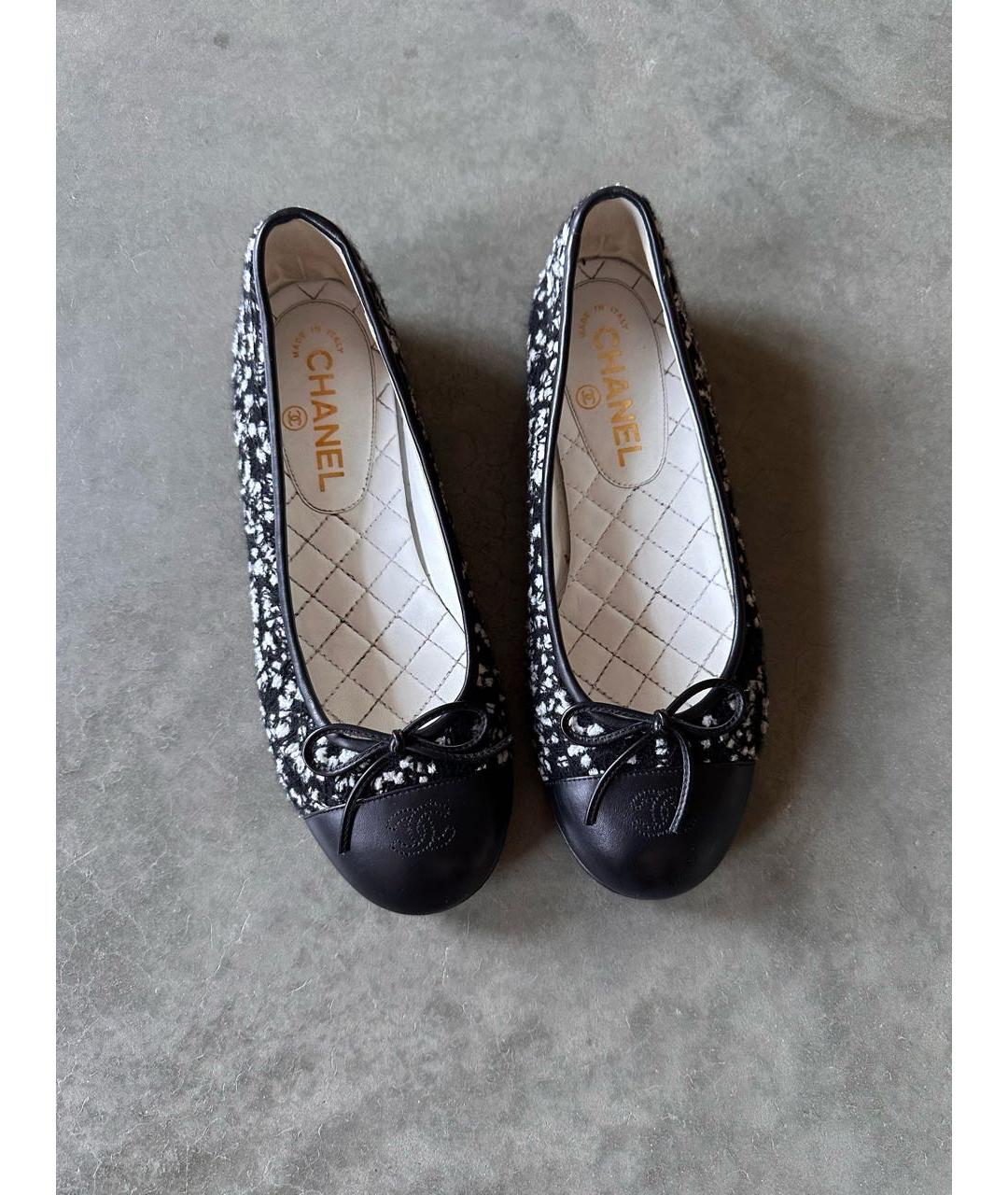 CHANEL Черные кожаные балетки, фото 3