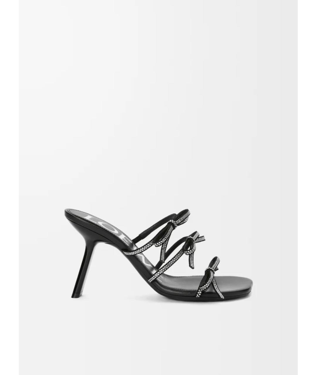 LOEWE Черные сандалии, фото 4