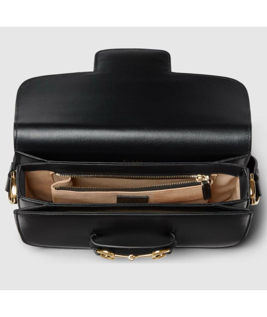 GUCCI Черная кожаная сумка через плечо, фото 3