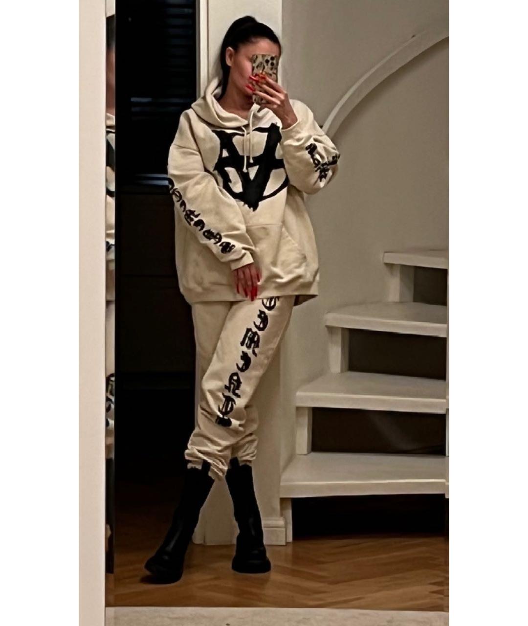 VETEMENTS Бежевые хлопковые брюки широкие, фото 7