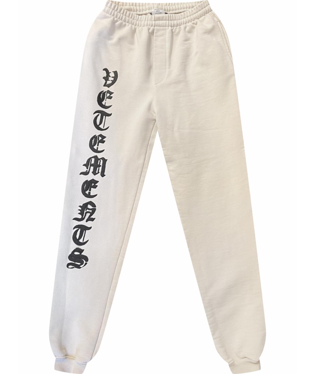 VETEMENTS Бежевые хлопковые брюки широкие, фото 1
