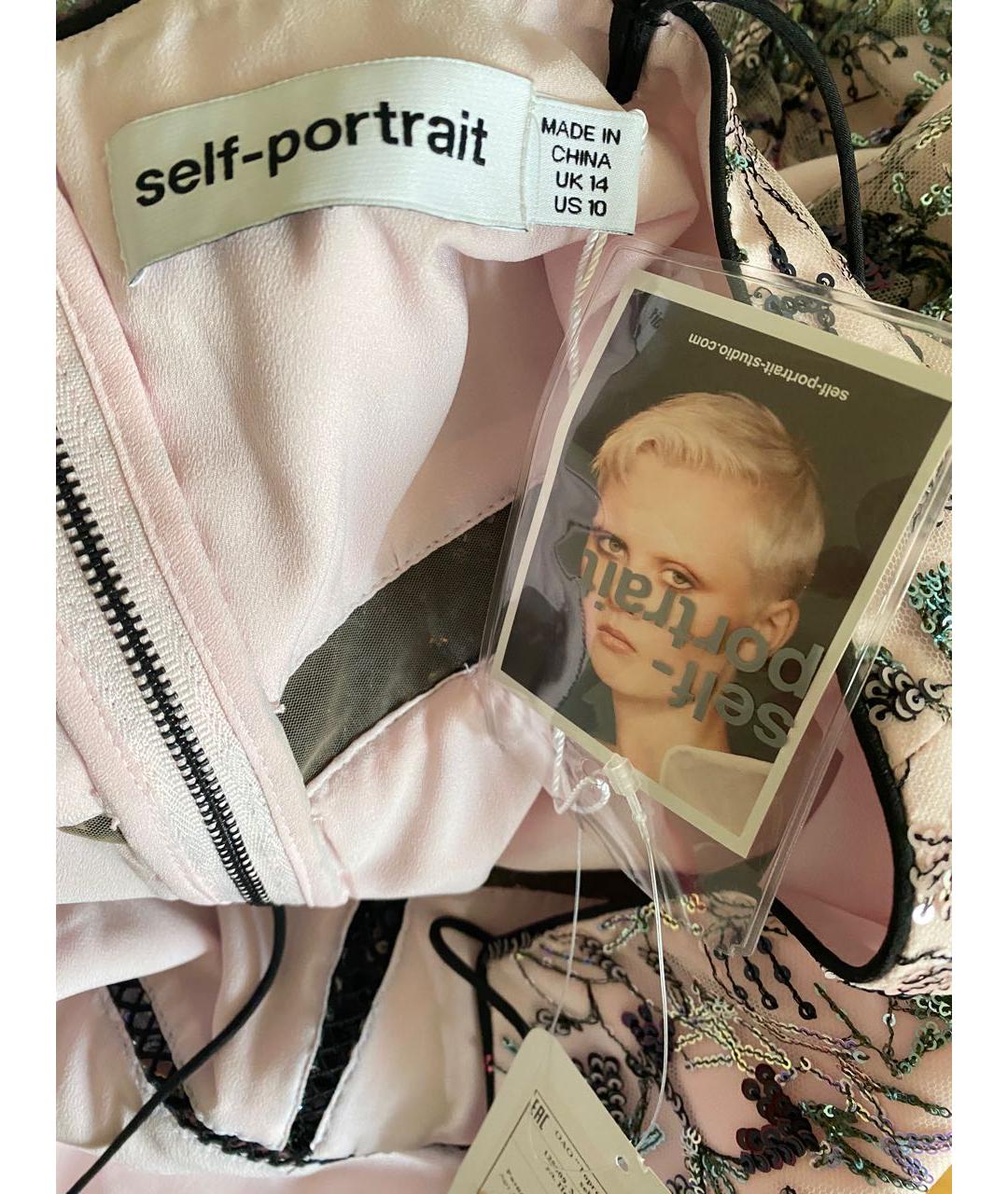 SELF-PORTRAIT Мульти полиэстеровое вечернее платье, фото 3