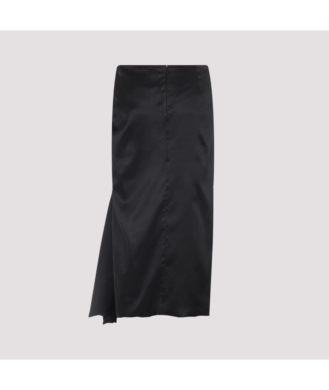 BALENCIAGA Черная хлопковая юбка миди, фото 3