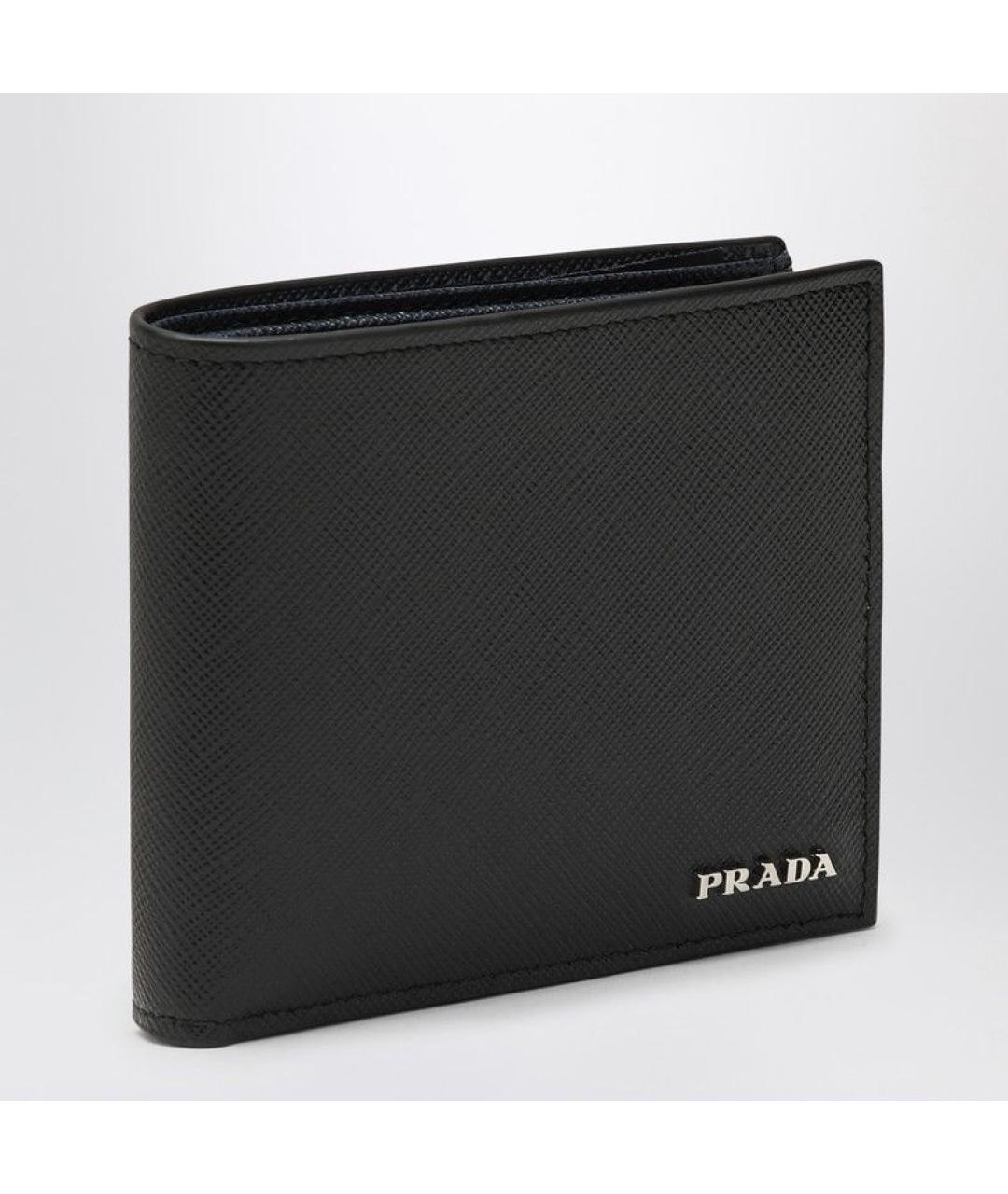 PRADA Черный кожаный кошелек, фото 3
