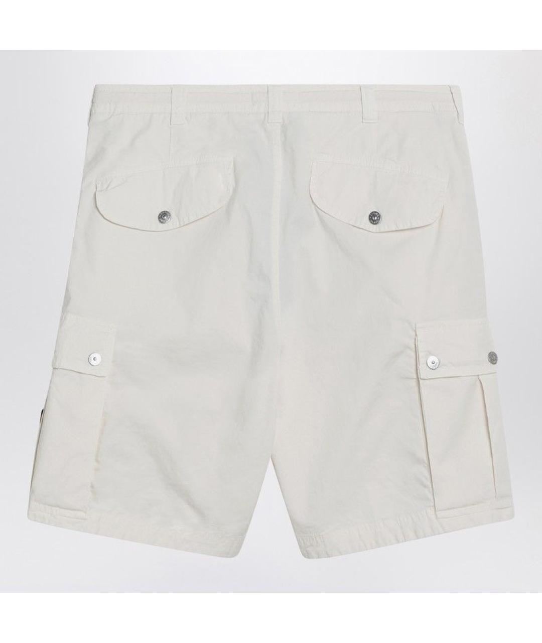 STONE ISLAND Белые хлопковые шорты, фото 2