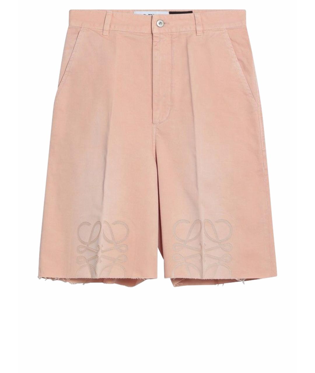 LOEWE Розовые хлопковые шорты, фото 1