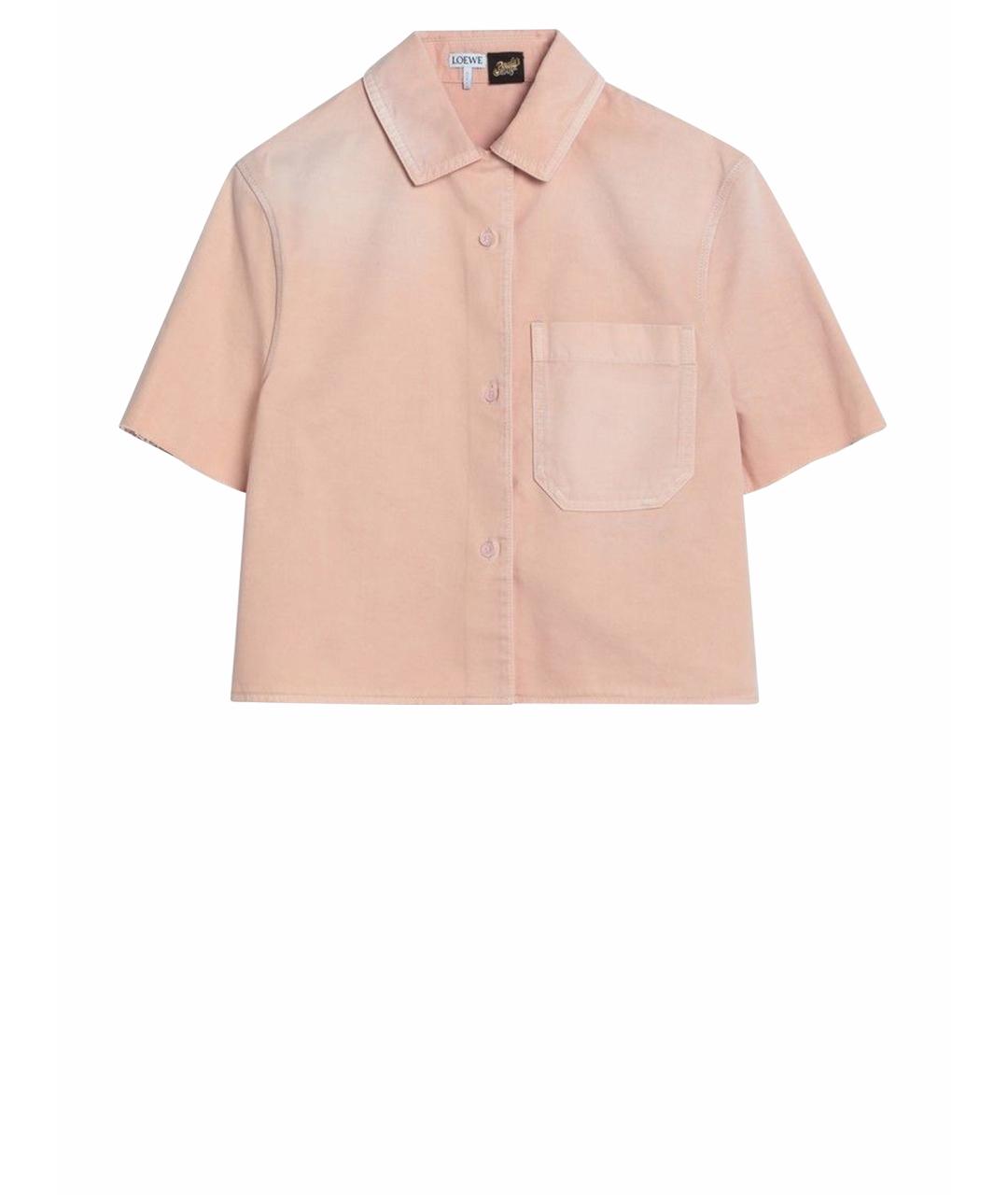 LOEWE Розовая хлопковая рубашка, фото 1