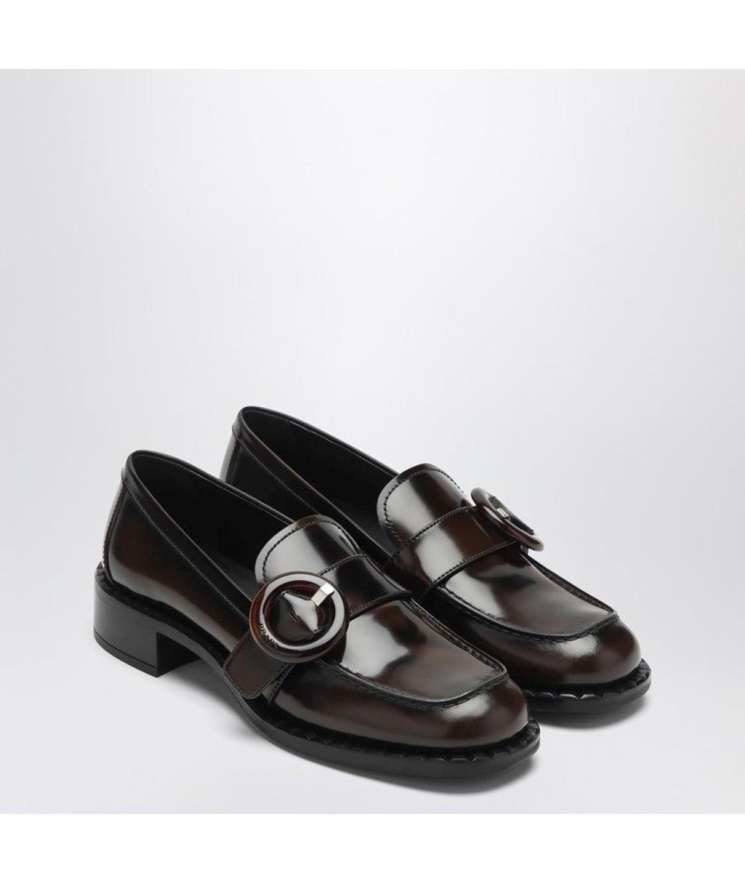PRADA Коричневые кожаные лоферы, фото 2