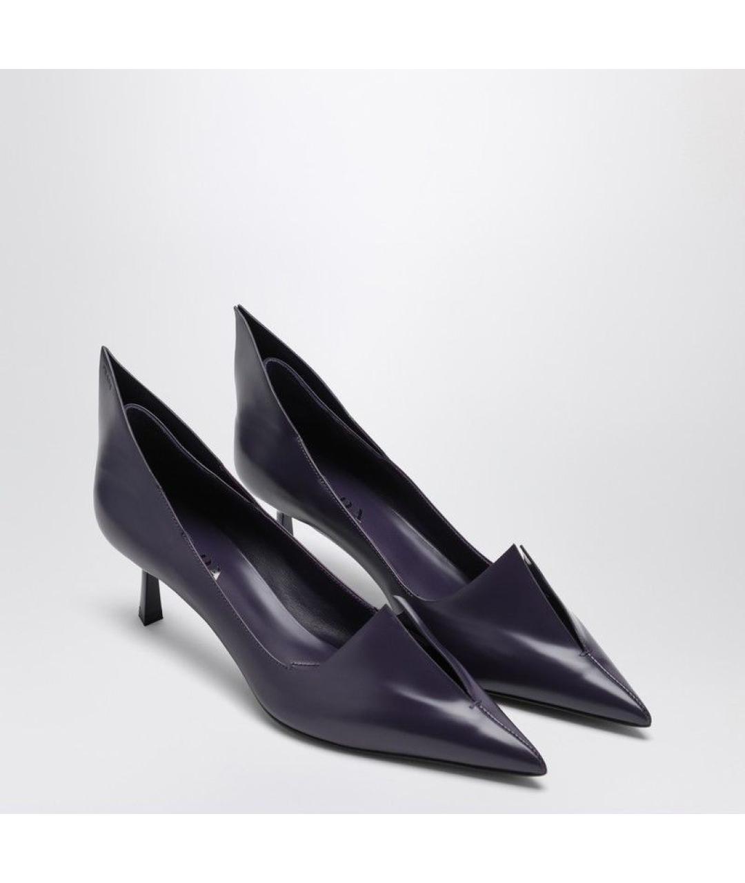 PRADA Фиолетовые кожаные туфли, фото 2
