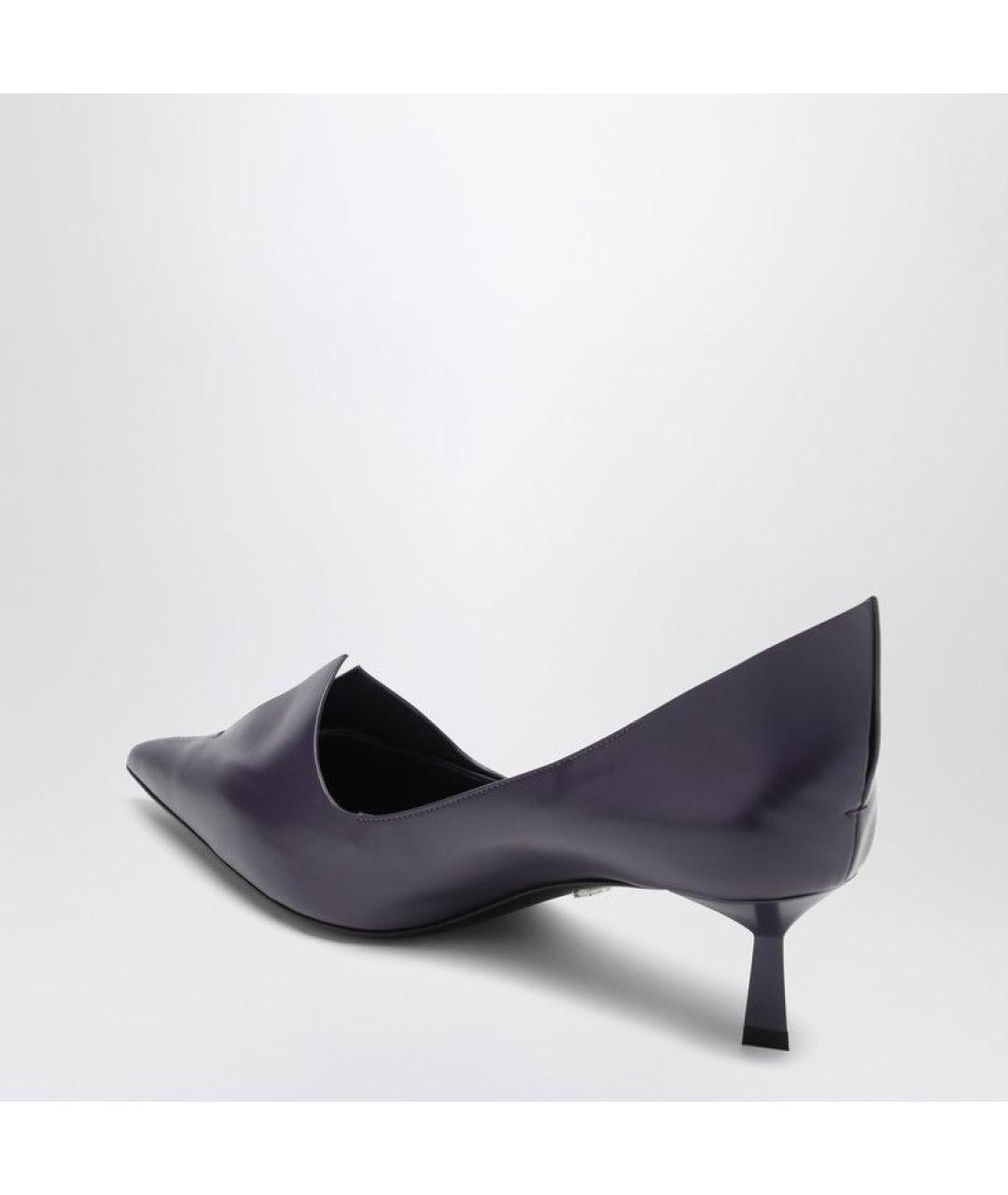 PRADA Фиолетовые кожаные туфли, фото 3