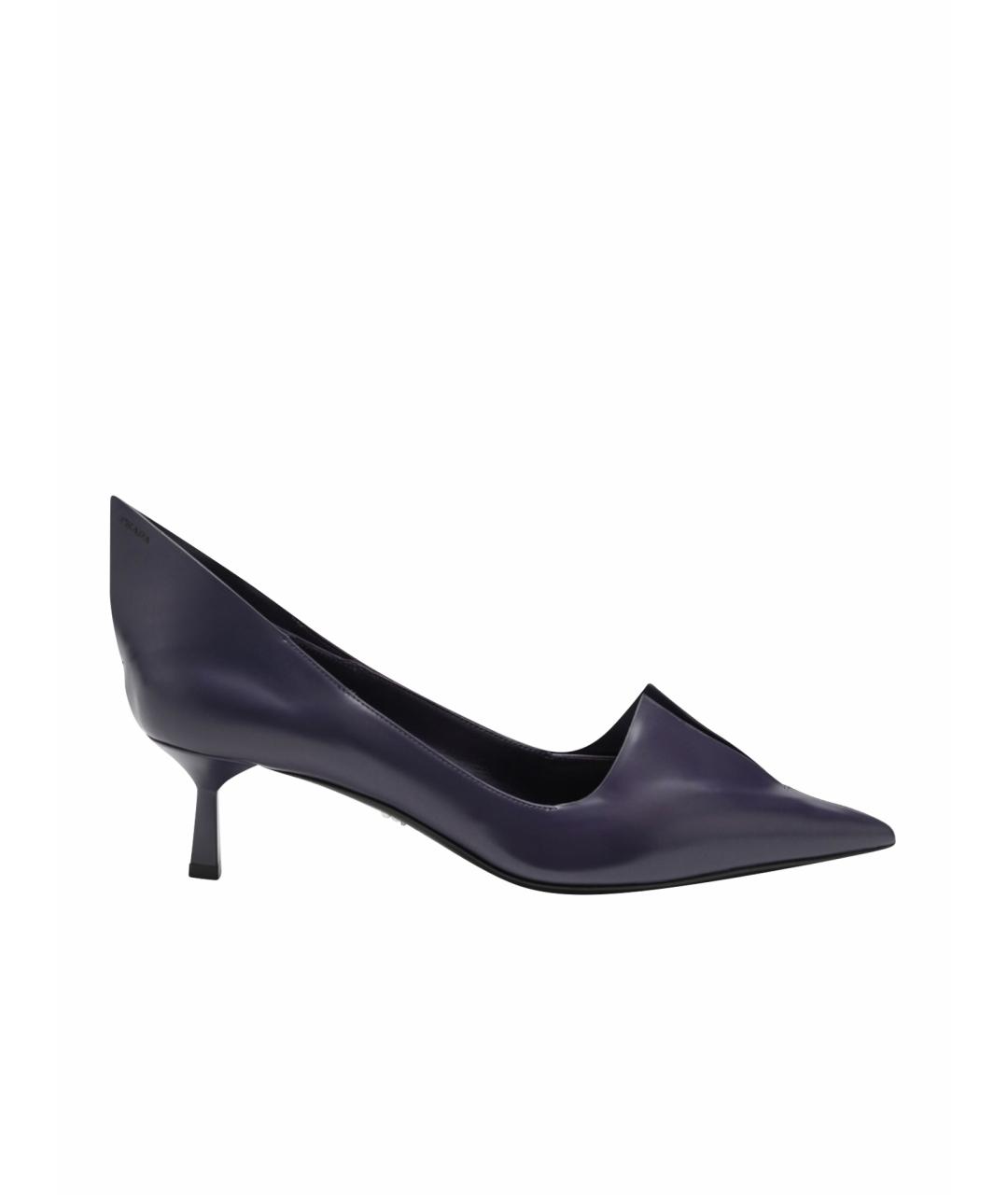 PRADA Фиолетовые кожаные туфли, фото 1