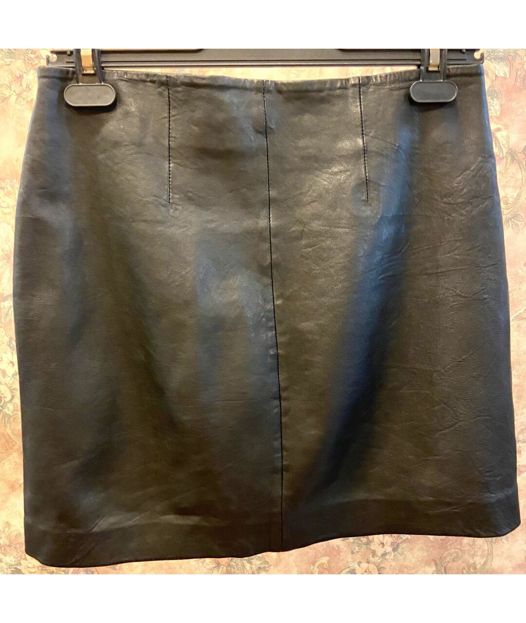 WALTER BAKER Черная кожаная юбка мини, фото 2