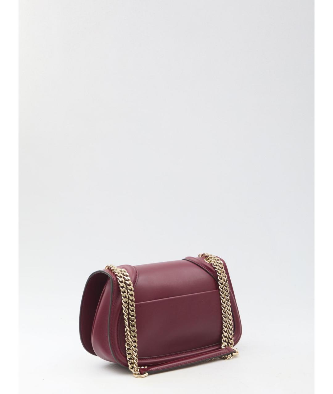 GUCCI Бордовая кожаная сумка через плечо, фото 2