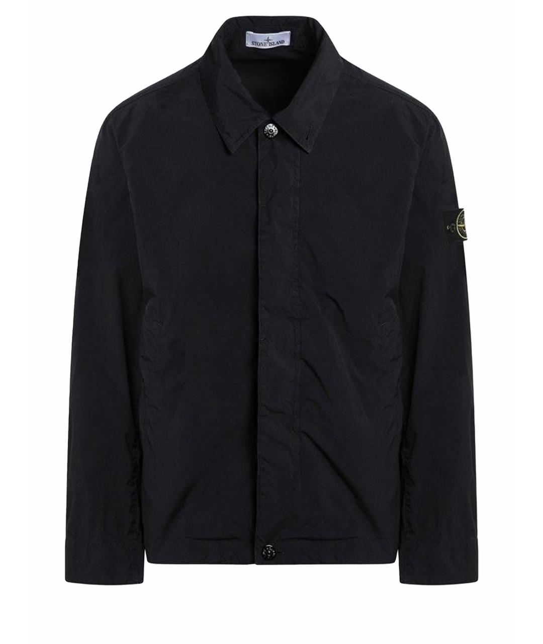 STONE ISLAND Темно-синяя полиэстеровая куртка, фото 1