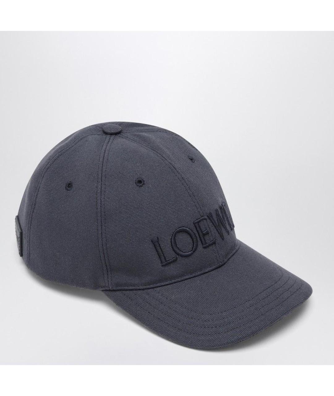LOEWE Синяя хлопковая кепка/бейсболка, фото 2