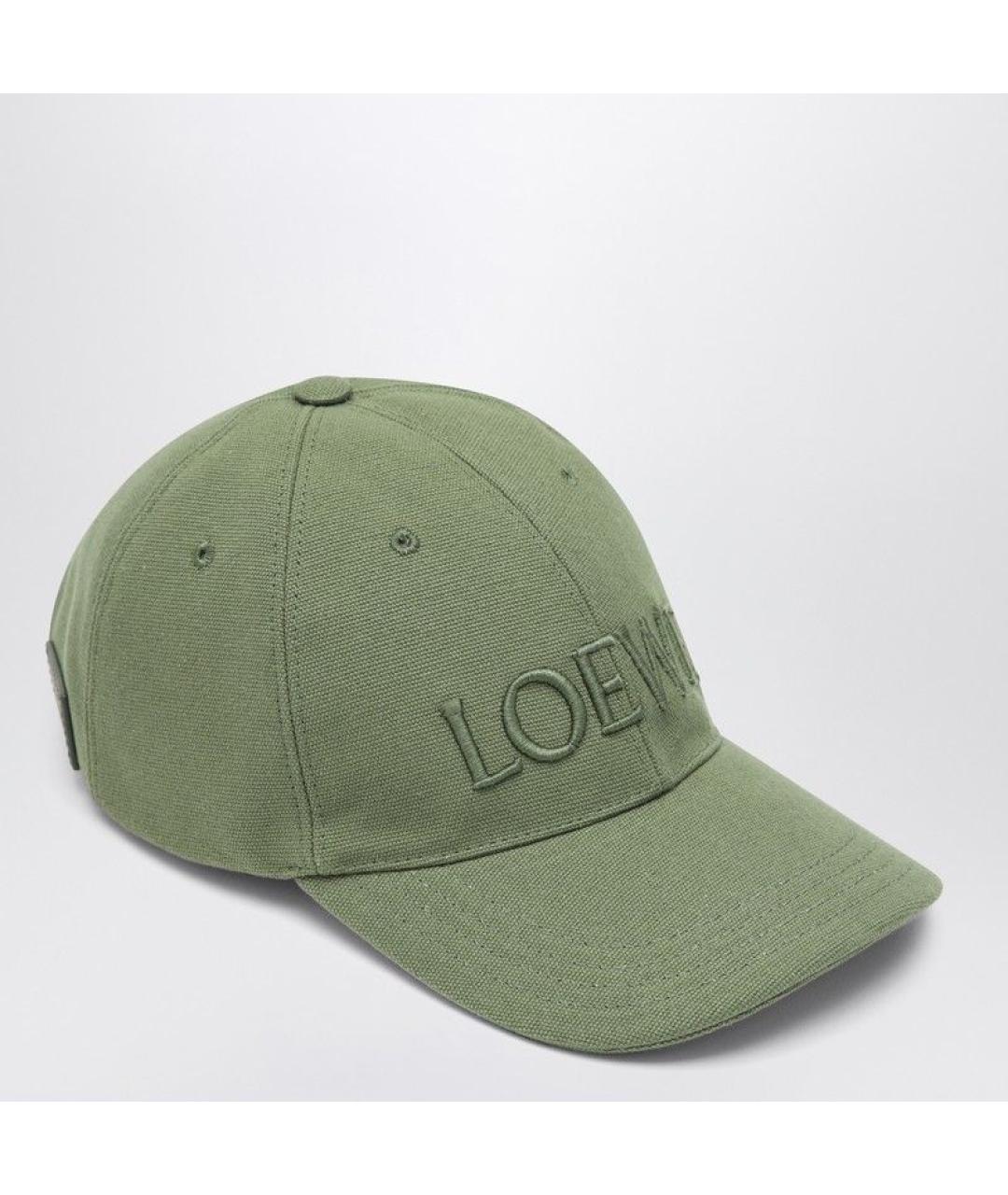 LOEWE Зеленая хлопковая кепка/бейсболка, фото 2