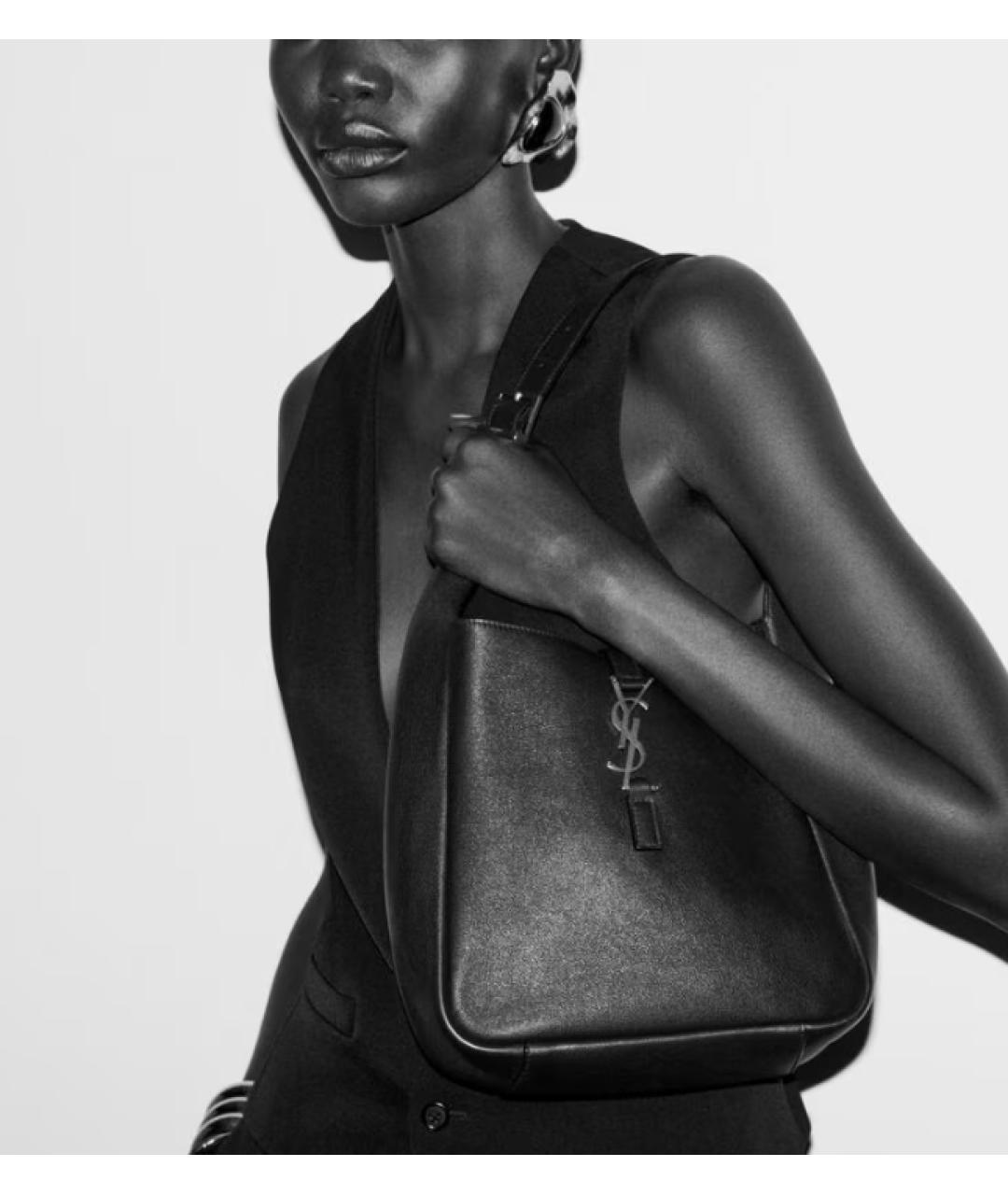SAINT LAURENT Зеленая кожаная сумка тоут, фото 4