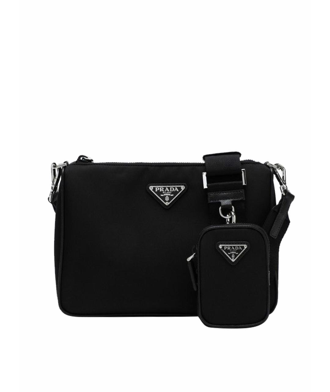 PRADA Черная синтетическая сумка на плечо, фото 1