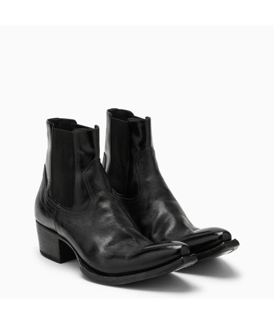 PRADA Черные кожаные высокие ботинки, фото 2