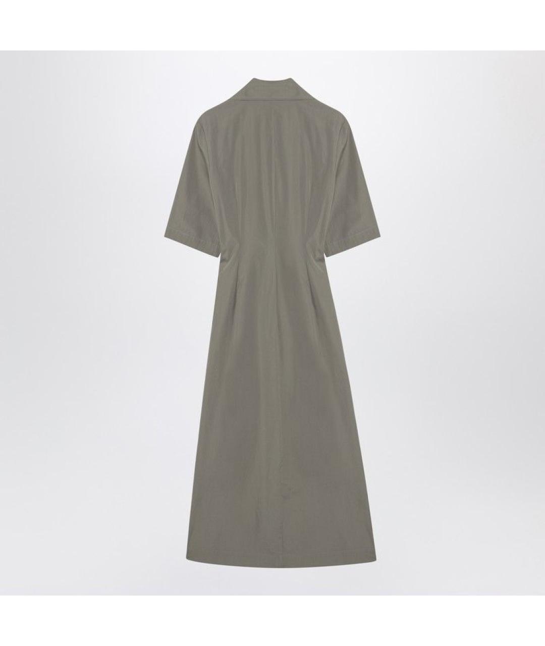 DRIES VAN NOTEN Серое хлопковое повседневное платье, фото 2