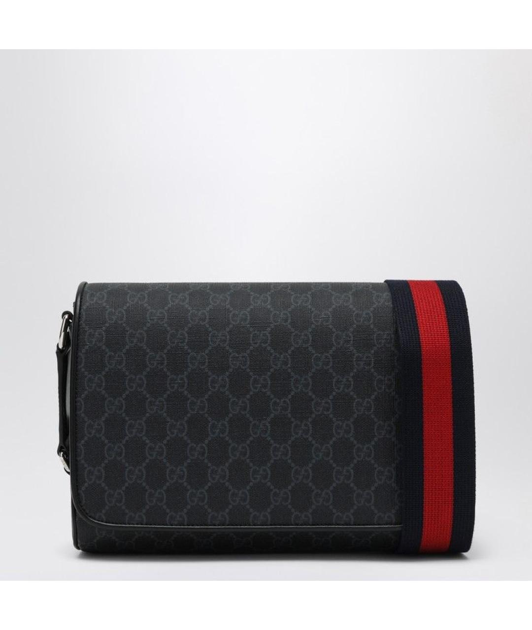 GUCCI Черная сумка на плечо из искусственной кожи, фото 3