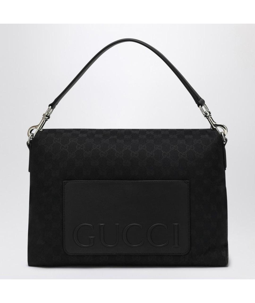 GUCCI Черная тканевая сумка на плечо, фото 2