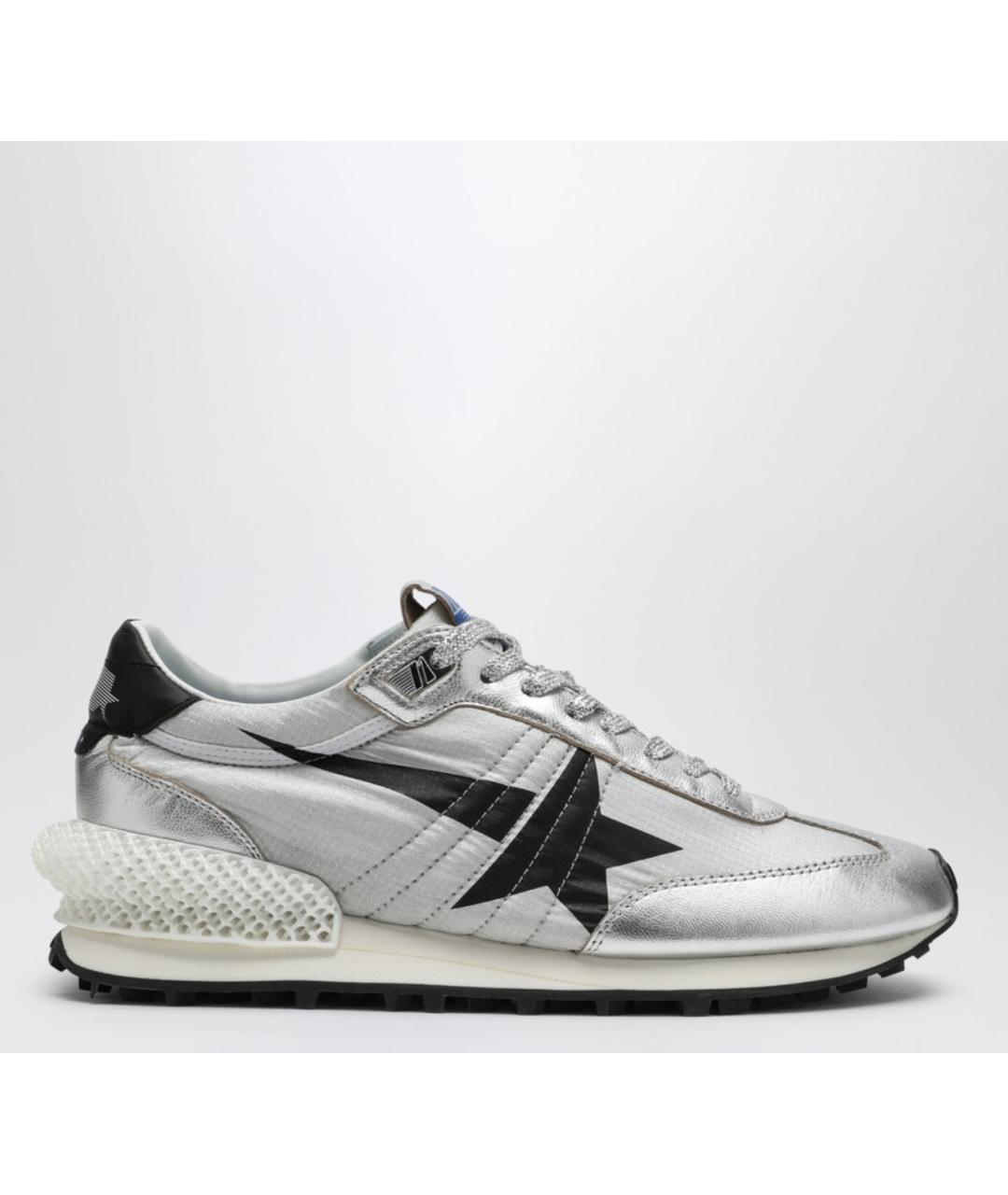 GOLDEN GOOSE DELUXE BRAND Серебряные кожаные кроссовки, фото 5