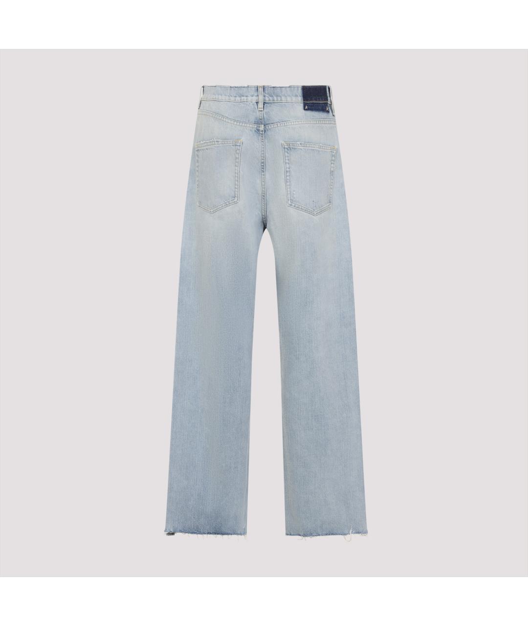GOLDEN GOOSE DELUXE BRAND Голубые полиэстеровые повседневные брюки, фото 3