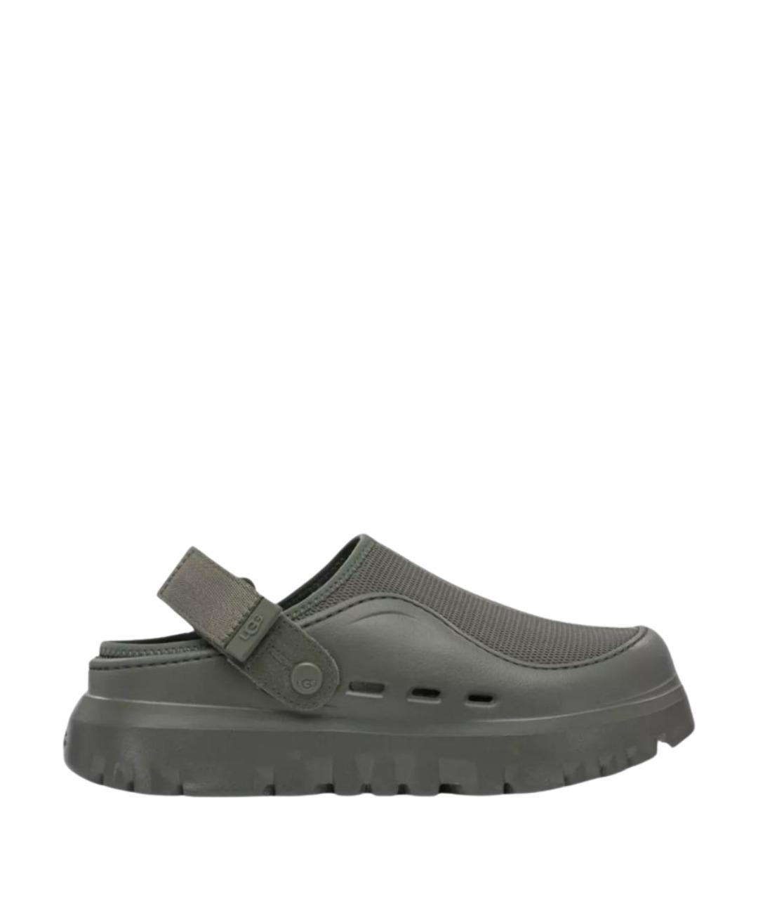 UGG AUSTRALIA Зеленые синтетические сандалии, фото 1