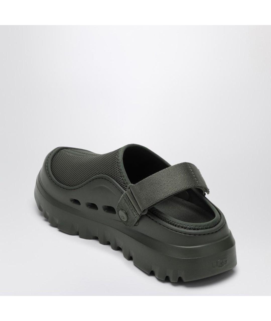 UGG AUSTRALIA Зеленые синтетические сандалии, фото 3